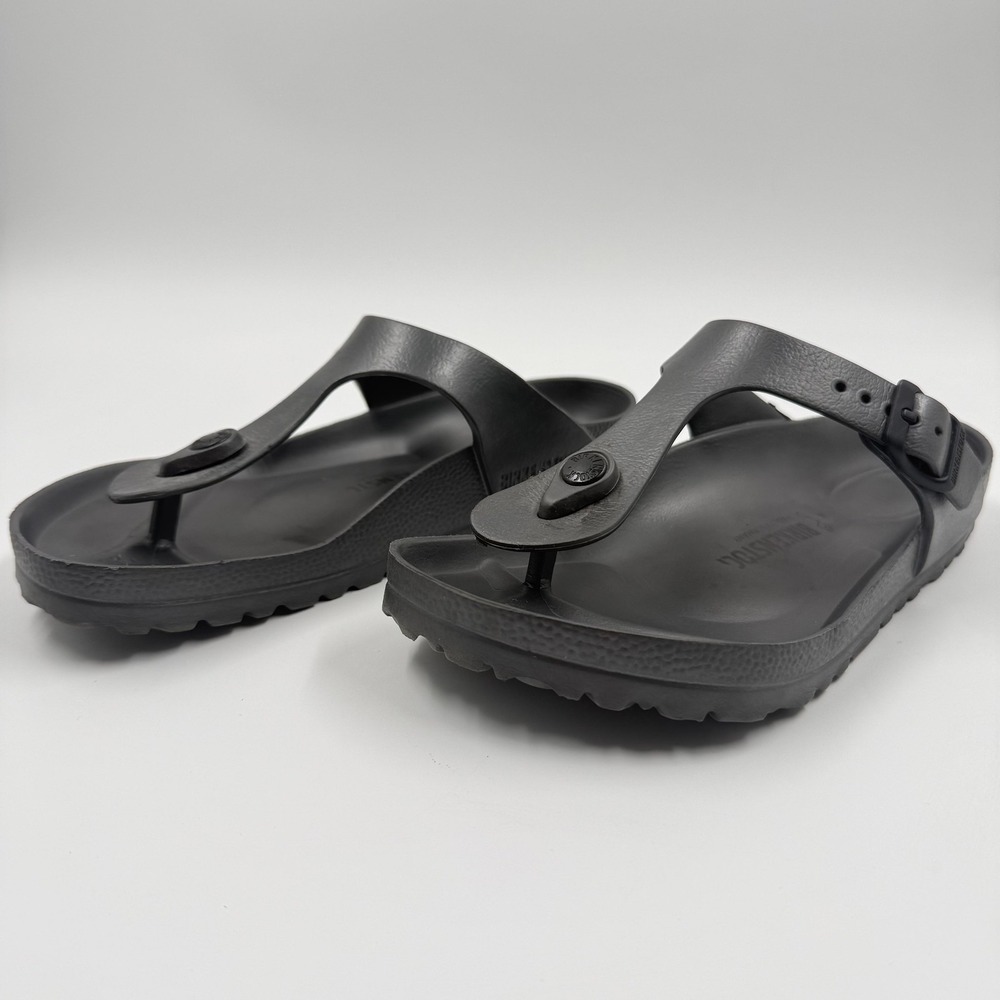 Birkenstock Gizeh EVA Sandals Womens Size 8 Gray Thong Flip Flop Slides - Picture 2 of 10